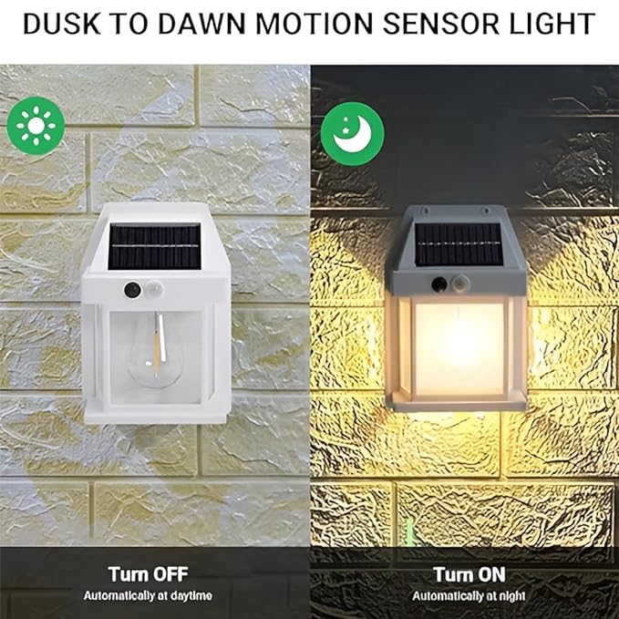 Stay protected with LED solar security lights featuring motion sensors to detect movement." "Keep your property secure with LED solar security lights that automatically turn on with motion detection.