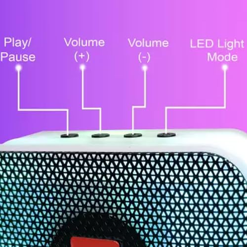 Enhance your music with the Super Bass Wireless Portable Speaker. Enjoy vibrant RGB light effects and convenient USB connection.