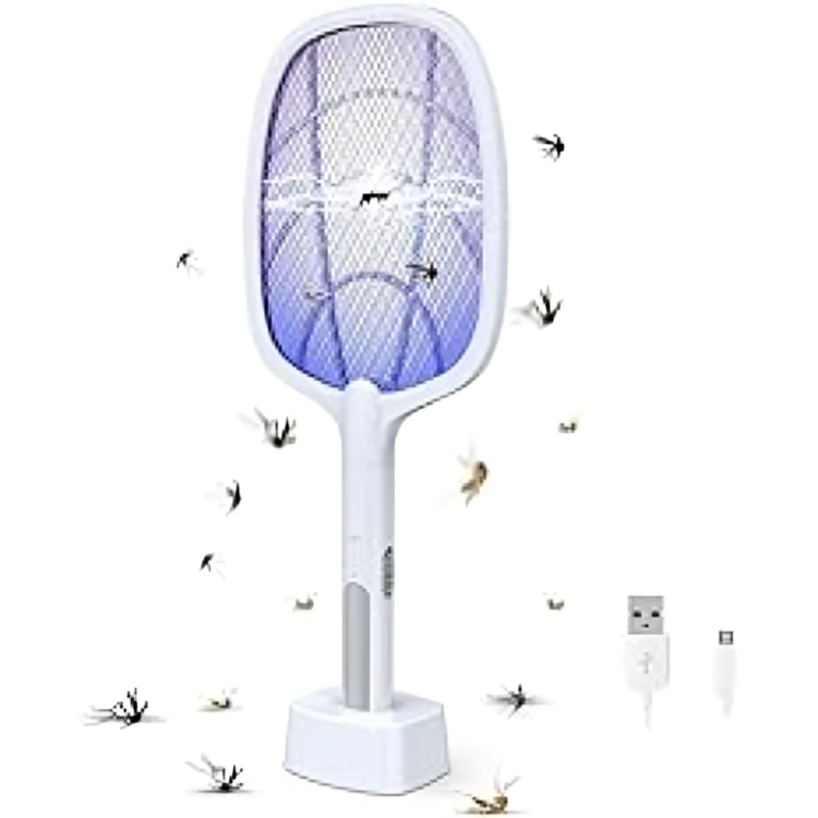 Mosquito Racket Bat with UV Light Lamp Handheld Bug Zapper