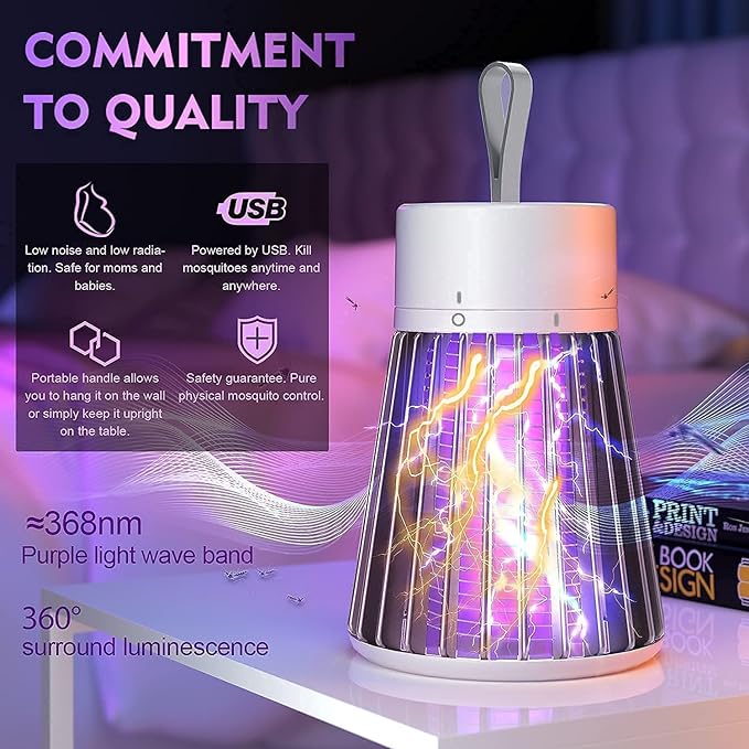 Energy-efficient indoor mosquito killer lamp with LED technology, offering silent operation.