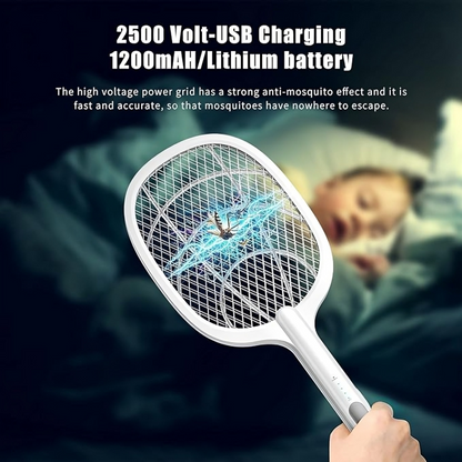 Mosquito Racket Bat with UV Light Lamp Handheld Bug Zapper