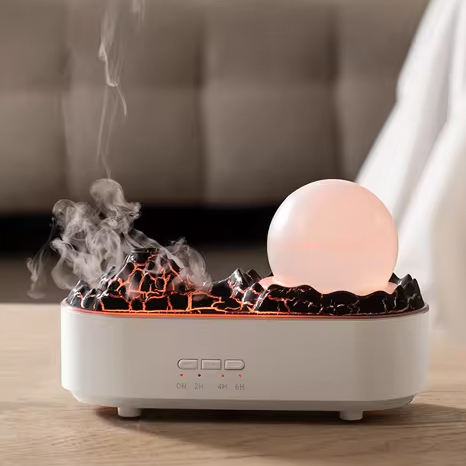Landscape Design Crystal Ball Smoke Ring  Valcano Cool Mist Aroma Diffuser: Home Ultrasonic Air Humidifiers