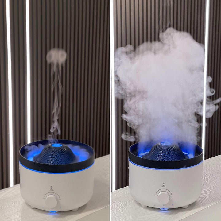 Elevate your atmosphere with the Volcano Aromatherapy Diffuser, boasting flame humidifier, timer, and auto-off - 560ML