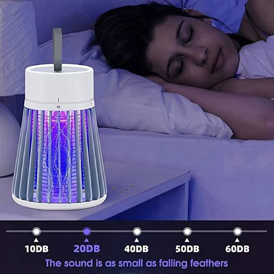 Sleek and effective indoor mosquito killer lamp utilizing LED light to attract and eliminate pests.