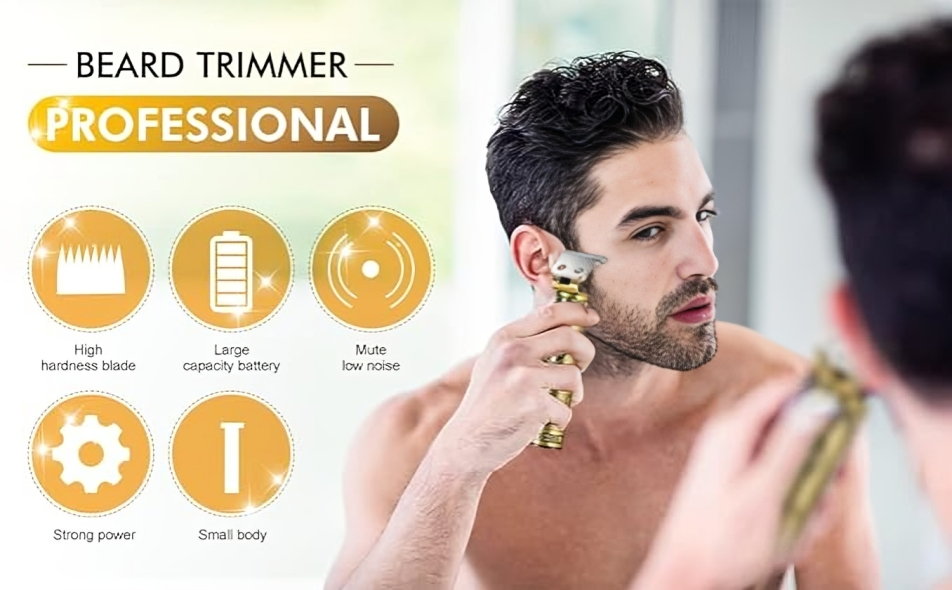 Achieve perfection with SleekMaster: Professional Hair Trimmer - Precision cutting tool.